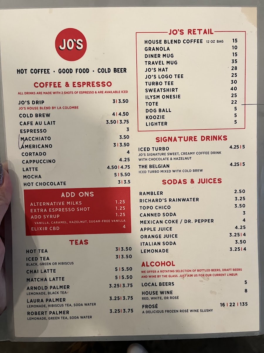 Menu Jo's Coffee – Downtown-3